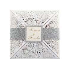 Dark Blue Invitation Card Laser Cut Invitation Card